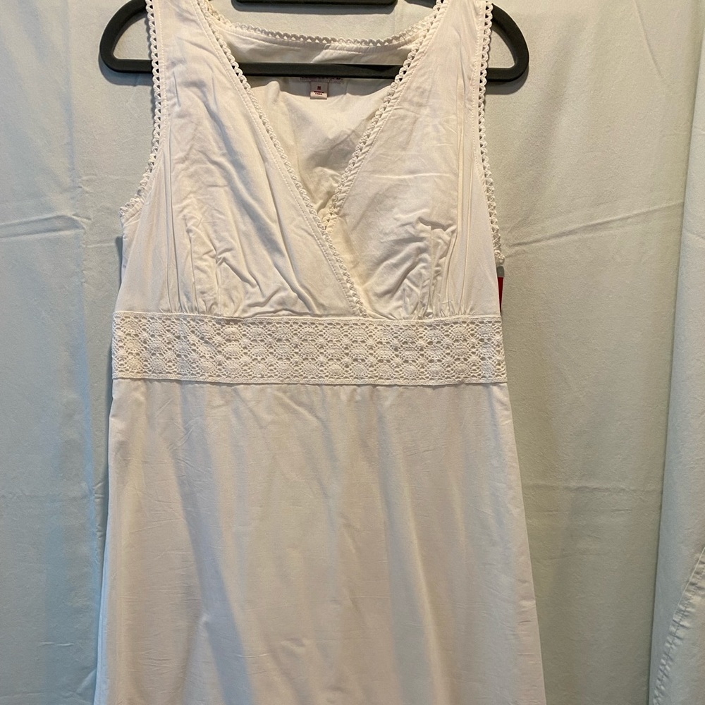White v neck eyelet sundress